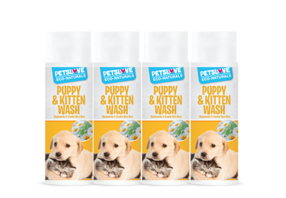Petslove Natural Puppy & Kitten Care Bundle incl. Shampoo & Spritzer & Pet Sanitiser